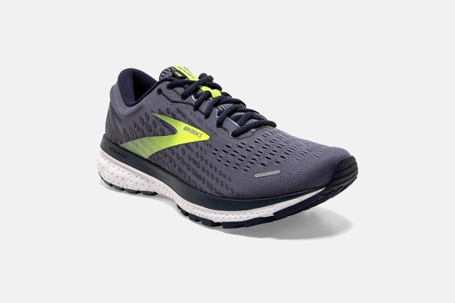 Brooks Ghost 13 Road Running Shoes Mens - Grey/Green - IOQCD-7514